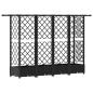 Preview: Hochbeet mit Rankgitter und Dach Schwarz 202,5 x 40 x 121 cm PP