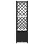 Preview: Hochbeet mit Rankgitter und Dach Schwarz 124 x 40 x 136 cm PP