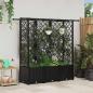 Preview: ARDEBO.de - Hochbeet mit Rankgitter und Dach Schwarz 163,5 x 40 x 136 cm PP