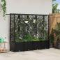Preview: ARDEBO.de - Hochbeet mit Rankgitter und Dach Schwarz 202 x 40 x 136 cm PP