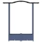 Preview: Hochbeet mit Rankgitter und Dach Grau 124 x 40 x 123 cm PP