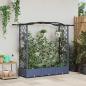 Preview: ARDEBO.de - Hochbeet mit Rankgitter und Dach Grau 169 x 40 x 123 cm PP