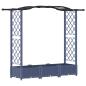 Preview: Hochbeet mit Rankgitter und Dach Grau 169 x 40 x 123 cm PP