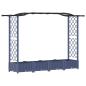 Preview: Hochbeet mit Rankgitter und Dach Grau 207 x 40 x 123 cm PP