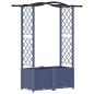Preview: Hochbeet mit Rankgitter und Dach Grau 125 x 40 x 138 cm PP