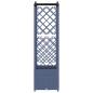 Preview: Hochbeet mit Rankgitter und Dach Grau 125 x 40 x 138 cm PP