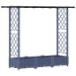 Preview: Hochbeet mit Rankgitter und Dach Grau 164 x 40 x 121 cm PP