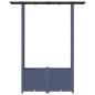 Preview: Hochbeet mit Rankgitter und Dach Grau 124,5 x 40 x 136 cm PP