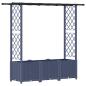 Preview: Hochbeet mit Rankgitter und Dach Grau 162,5 x 40 x 136 cm PP
