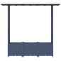 Preview: Hochbeet mit Rankgitter und Dach Grau 162,5 x 40 x 136 cm PP