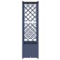 Preview: Hochbeet mit Rankgitter und Dach Grau 162,5 x 40 x 136 cm PP