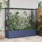 Preview: ARDEBO.de - Hochbeet mit Rankgitter und Dach Grau 203 x 40 x 136 cm PP