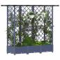 Preview: Hochbeet mit Rankgitter und Dach Grau 164 x 40 x 121 cm PP