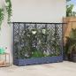 Preview: ARDEBO.de - Hochbeet mit Rankgitter und Dach Grau 202,5 x 40 x 121 cm PP