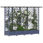 Preview: Hochbeet mit Rankgitter und Dach Grau 202,5 x 40 x 121 cm PP