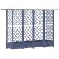 Preview: Hochbeet mit Rankgitter und Dach Grau 202,5 x 40 x 121 cm PP
