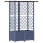 Preview: Hochbeet mit Rankgitter und Dach Grau 124 x 40 x 136 cm PP