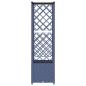 Preview: Hochbeet mit Rankgitter und Dach Grau 124 x 40 x 136 cm PP