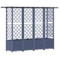 Preview: Hochbeet mit Rankgitter und Dach Grau 202 x 40 x 136 cm PP