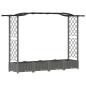 Preview: Hochbeet mit Rankgitter und Dach Hellgrau 207 x 40 x 123 cm PP