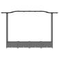 Preview: Hochbeet mit Rankgitter und Dach Hellgrau 207 x 40 x 123 cm PP