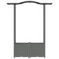 Preview: Hochbeet mit Rankgitter und Dach Hellgrau 125 x 40 x 138 cm PP