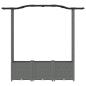 Preview: Hochbeet mit Rankgitter und Dach Hellgrau 164 x 40 x 138 cm PP
