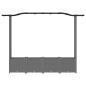 Preview: Hochbeet mit Rankgitter und Dach Hellgrau 204 x 40 x 138 cm PP