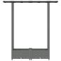 Preview: Hochbeet mit Rankgitter und Dach Hellgrau 122,5 x 40 x 121 cm