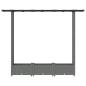 Preview: Hochbeet mit Rankgitter und Dach Hellgrau 164 x 40 x 121 cm PP