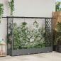 Preview: ARDEBO.de - Hochbeet mit Rankgitter und Dach Hellgrau 203 x 40 x 121 cm PP