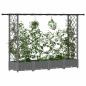 Preview: Hochbeet mit Rankgitter und Dach Hellgrau 203 x 40 x 121 cm PP