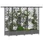 Preview: Hochbeet mit Rankgitter und Dach Hellgrau 202,5 x 40 x 121 cm