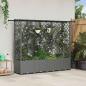 Preview: ARDEBO.de - Hochbeet mit Rankgitter und Dach Hellgrau 202 x 40 x 136 cm PP