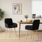 Preview: ARDEBO.de - Esszimmerstühle 2 Stk. Stoff Schwarz 56,5 x 50 x 87,5 cm