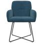 Preview: Esszimmerst?hle 2 stk. Samt Blau 59 x 56,5 x 86 cm