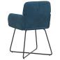 Preview: Esszimmerst?hle 2 stk. Samt Blau 59 x 56,5 x 86 cm
