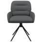 Preview: Drehstuhl Esszimmer 2 Stk. Kunstleder Grau 59 x 59,5 x 90 cm
