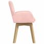 Preview: Drehstuhl Esszimmer 2 Stk. Bouclé Rosa 54 x 58 x 87 cm