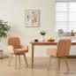 Preview: ARDEBO.de - Drehstuhl Esszimmer 2 stk. Bouclé Beige 54 x 58 x 87 cm