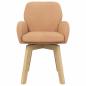 Preview: Drehstuhl Esszimmer 2 stk. Bouclé Beige 54 x 58 x 87 cm