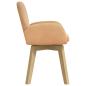 Preview: Drehstuhl Esszimmer 2 stk. Bouclé Beige 54 x 58 x 87 cm