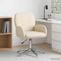 Preview: ARDEBO.de - Drehstuhl 54 x 58 x 90 cm Creme Stoff