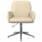 Preview: Drehstuhl 54 x 58 x 90 cm Creme Stoff