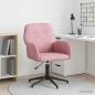 Preview: ARDEBO.de - Drehstuhl 54 x 55 x 90 cm Rosa Samt