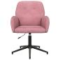 Preview: Drehstuhl 54 x 55 x 90 cm Rosa Samt