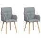 Preview: Esszimmerstühle 2 stk. Stoff Hellgrau 60 x 56 x 93 cm