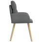 Preview: Esszimmerstühle 2 Stk. Stoff Dunkelgrau 60 x 56 x 96 cm