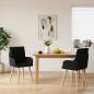 Preview: ARDEBO.de - Esszimmerstühle 2 Stk. Stoff Schwarz 60 x 56 x 96 cm
