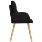 Preview: Esszimmerstühle 2 Stk. Stoff Schwarz 60 x 56 x 96 cm